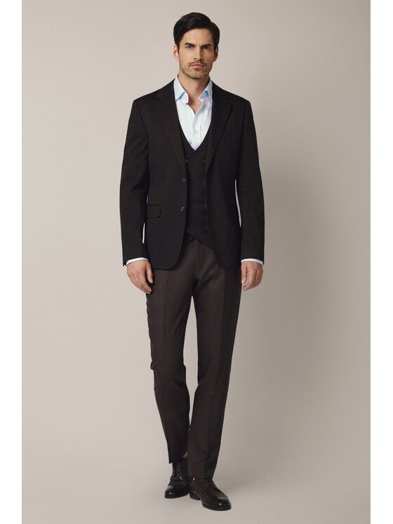 Lancerto Lancerto Marynarka Bagnone MA131225000007 Brązowy Slim Fit