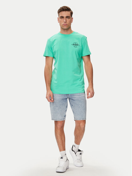 DC DC Tričko Chain Gang Tss ADYZT05348 Zelená Regular Fit