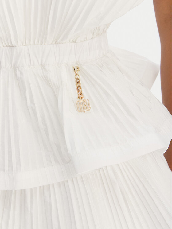 Fracomina Fracomina Kokteilinė suknelė FQ26SD1007W83101 Balta Regular Fit