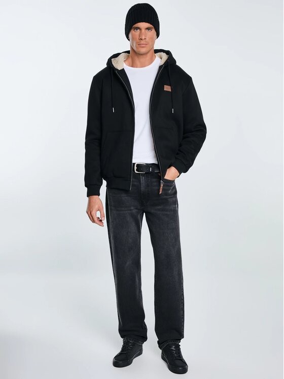 BIG STAR BIG STAR Bluza MILAR_906_170 Czarny Basic Fit