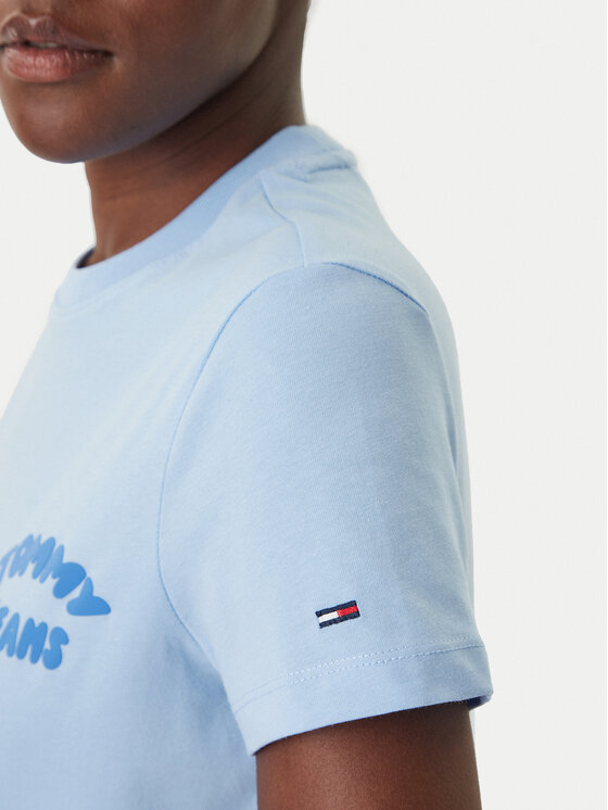 Tommy Jeans Tommy Jeans T-Shirt Bubble Logo DW0DW22310 Γαλάζιο Regular Fit