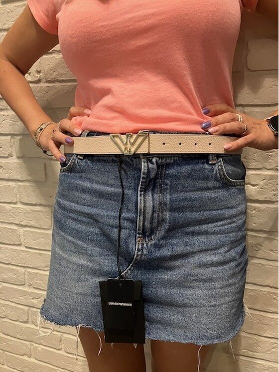 Emporio Armani Emporio Armani Dámsky opasok Y3I048 YGF8A Béžová