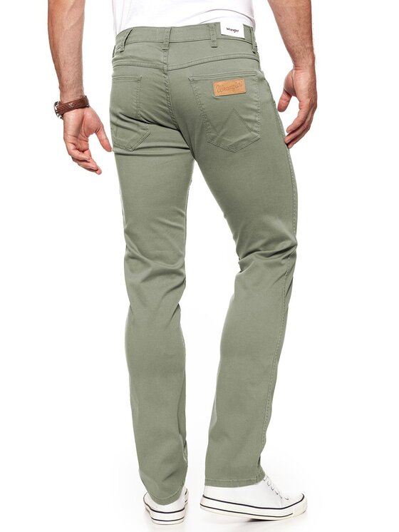 Wrangler Wrangler Pantaloni di tessuto GREENSBORO Verde Straight Fit