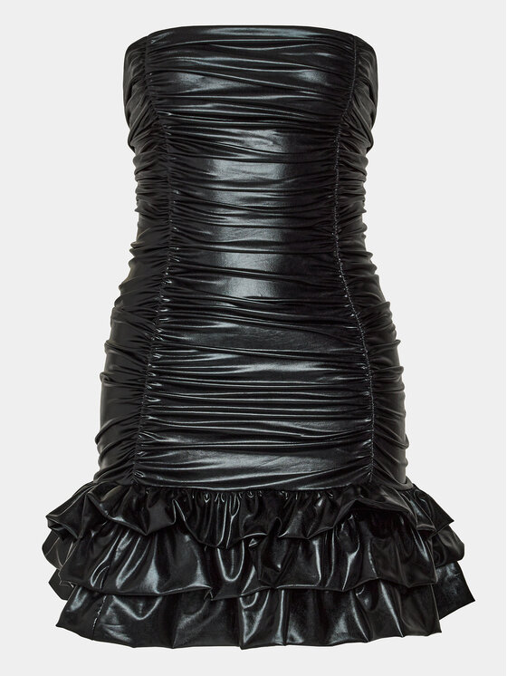 Kontatto Kontatto Coctailkleid MR1041 Schwarz Slim Fit