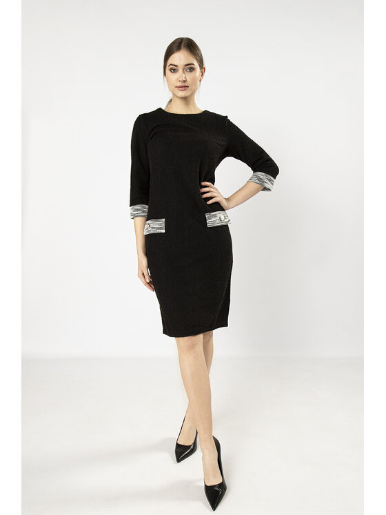 QUIOSQUE QUIOSQUE Každodenné šaty COCOCHA DRESS Čierna Regular Fit