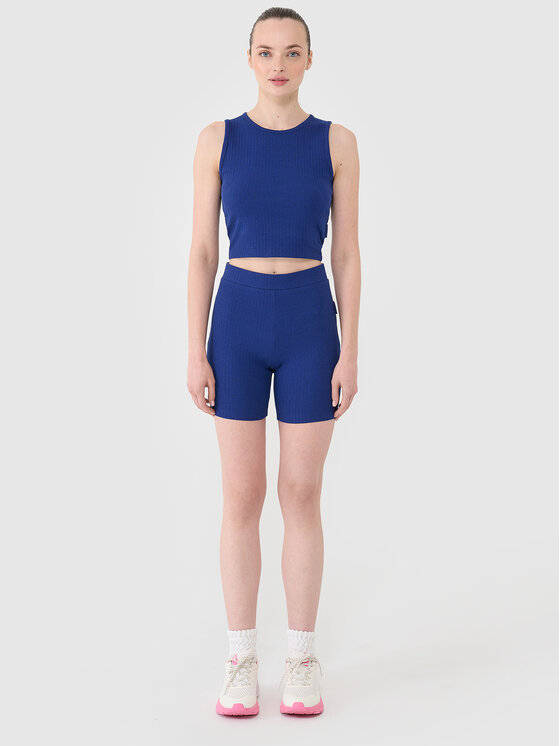 4F 4F Szorty sportowe MIDSHOP TEXTILE Granatowy Slim Fit