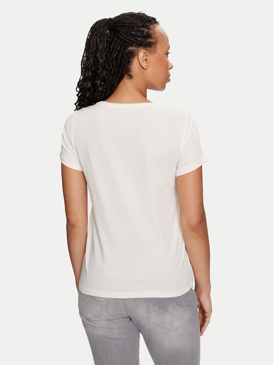Mustang Mustang T-Shirt Alma 1015163 Écru Regular Fit