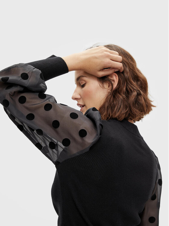 YAS YAS Bluse Dotme 26024389 Schwarz Regular Fit
