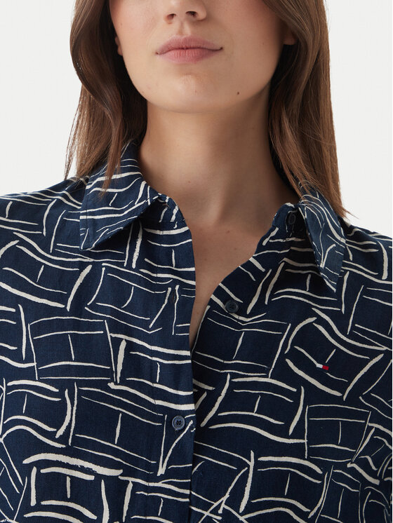 Tommy Hilfiger Tommy Hilfiger Krekls WW0WW44679 Tumši zils Regular Fit