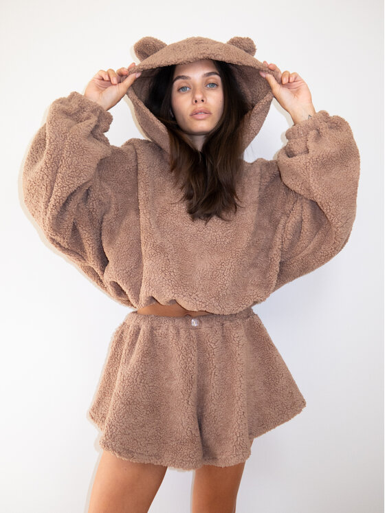 MissDenim MissDenim Dres Teddy Bear Brązowy Basic Fit