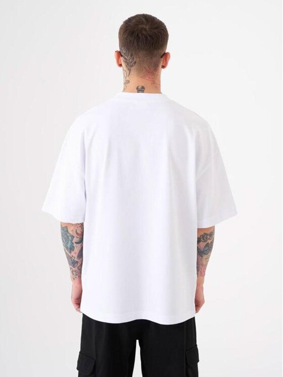 Machinist Machinist T-Shirt Koszulka Z Krótkim Rękawem Męska Biała Machinist Free Spirit M Biały Oversize