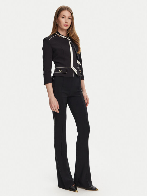 Elisabetta Franchi Elisabetta Franchi Pantaloni din material PA-084-51E2 Negru Regular Fit