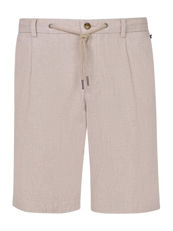 Bugatti Pantalon scurți din material 1949-76419C D Écru Regular Fit