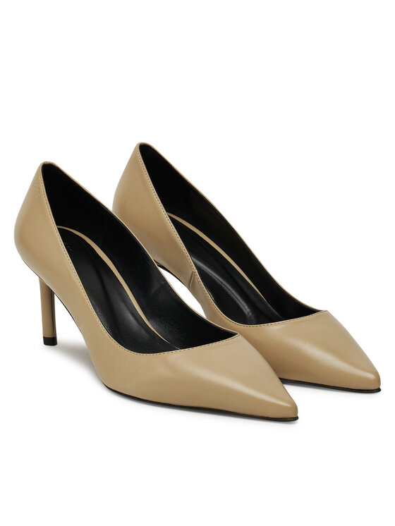 BOSS BOSS Pantofi cu toc subțire Gracey 50548540 Bej