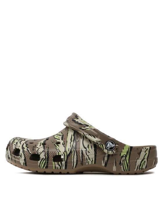 Crocs Crocs Klapki Classic Printed Camo Clog 206454 Khaki