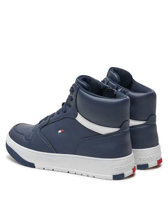 Tommy Hilfiger Tommy Hilfiger Снікерcи Mid Cutlace-Up Sneaker T3X9-33641-1351 S Cиній