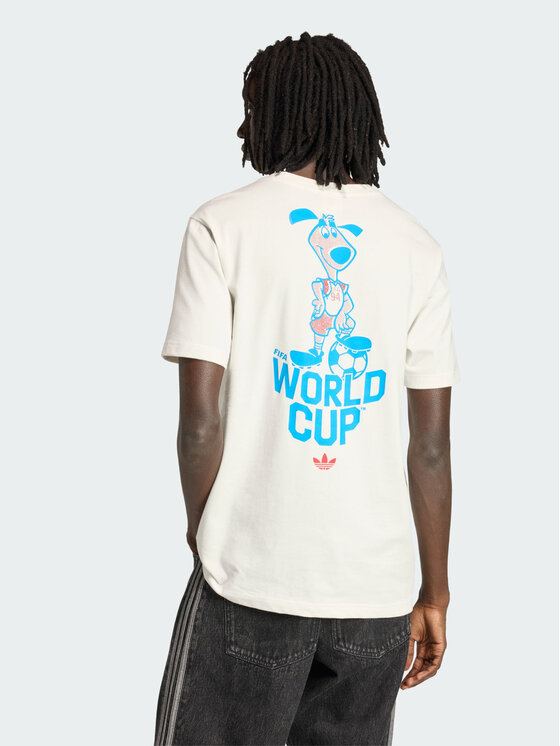 adidas adidas Koszulka techniczna FIFA World Cup 26™ Striker Mascot Biały Regular Fit