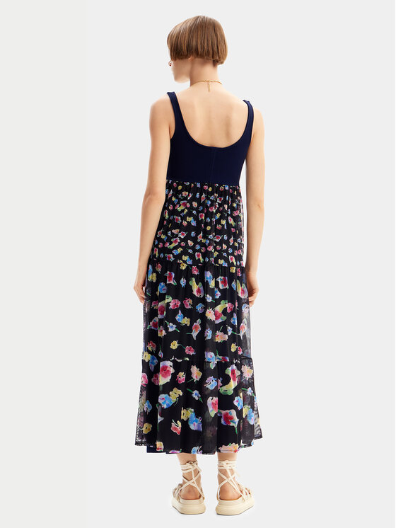 Desigual Desigual Poletna obleka Vancouver 24SWVK58 Mornarsko modra Regular Fit