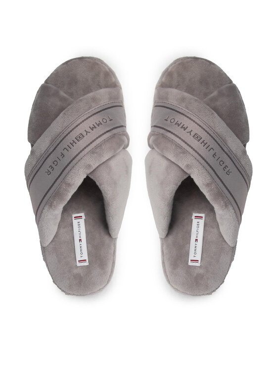 Tommy Hilfiger Tommy Hilfiger Papuče Comfy Home Slippers With Straps FW0FW06587 Siva