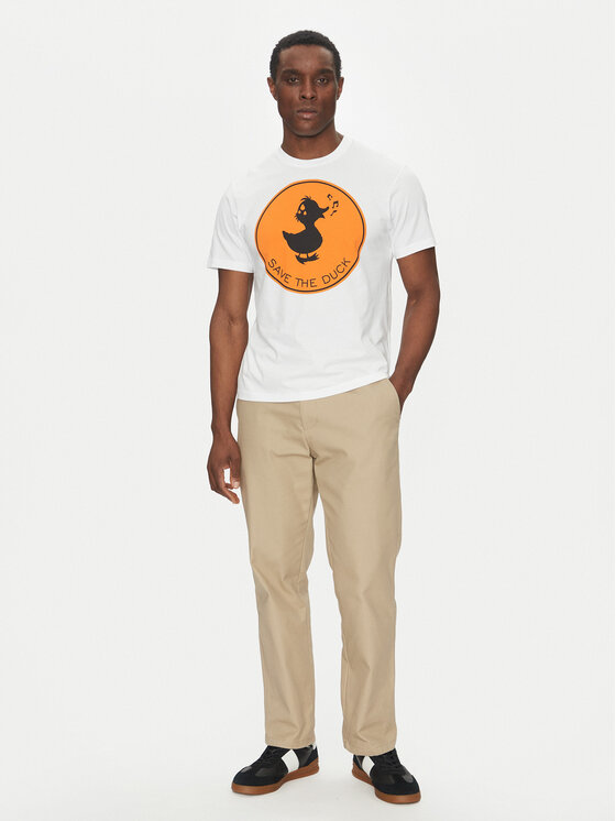 Save The Duck Save The Duck Póló DT0825M BESY20 Fehér Regular Fit