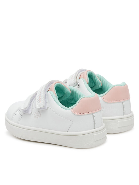 Tommy Hilfiger Tommy Hilfiger Laisvalaikio batai Low Cut Velcro Sneaker T1A9-33727-1355 M Balta