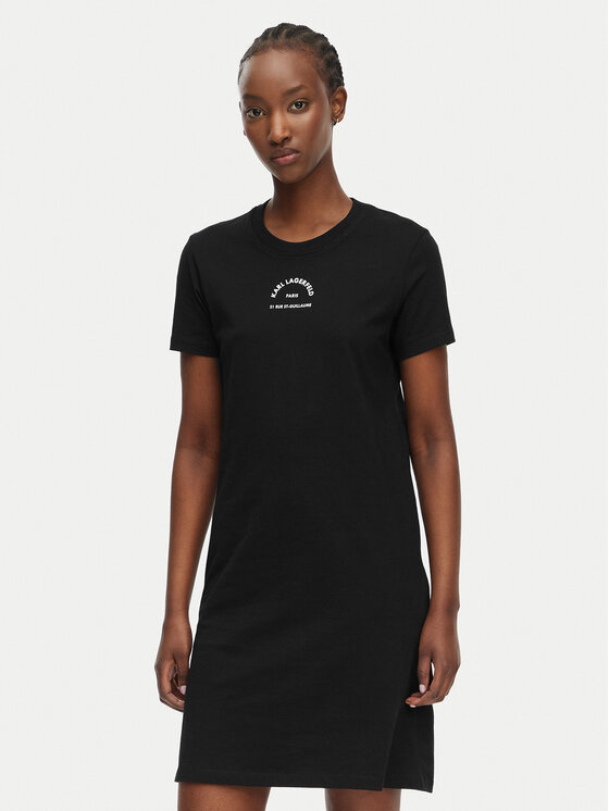 KARL LAGERFELD Rochie de zi B2W13071 Negru Regular Fit
