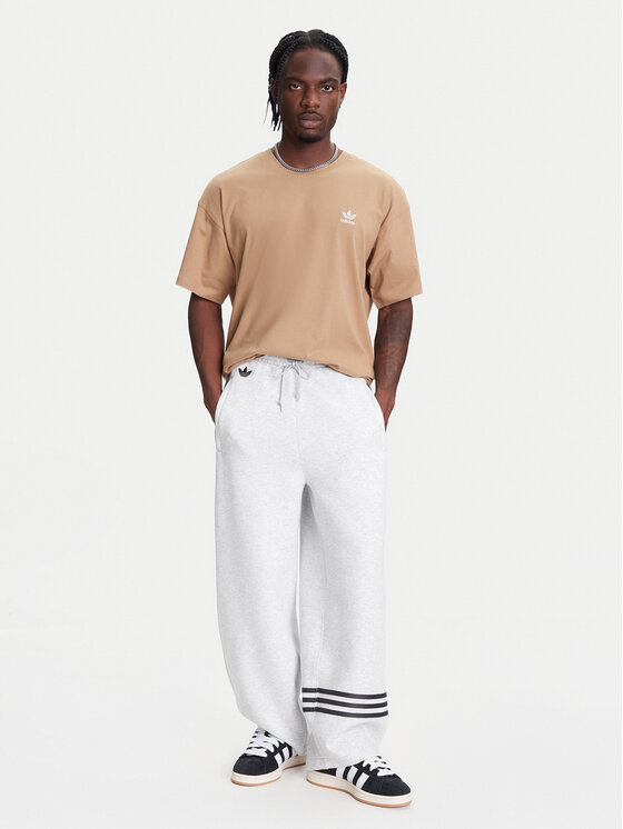 adidas adidas T-Shirt Trefoil Essentials JV5944 Beżowy Oversize