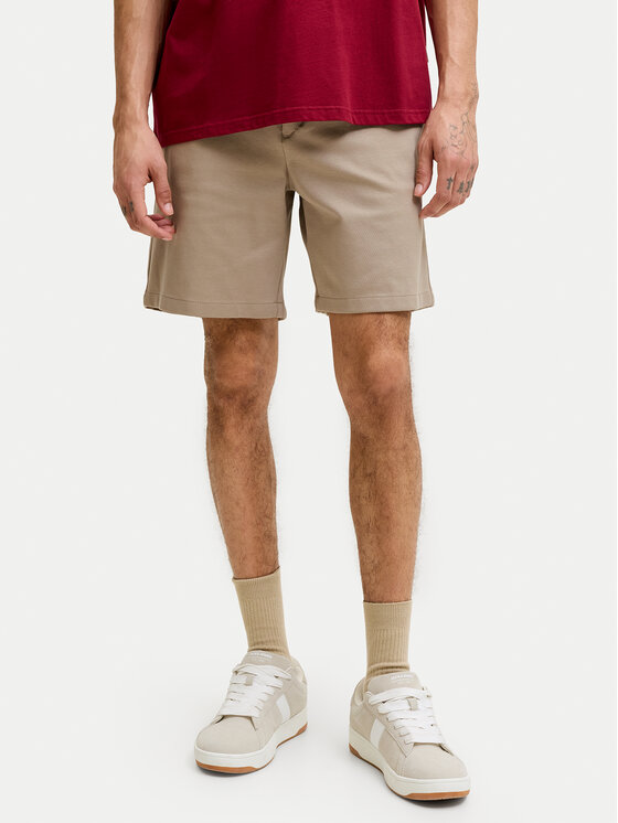 Jack & Jones Pantalon scurți din material Ace Neo 12292443 Bej Regular Fit