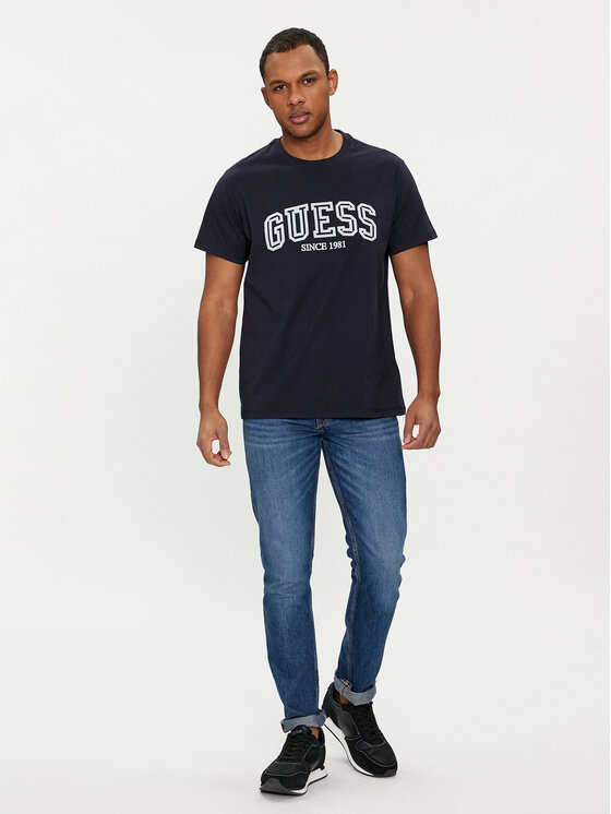 Camiseta Guess Jeans Para Hombre – Corte Pitillo, Manga Corta, Algodón Orgánico