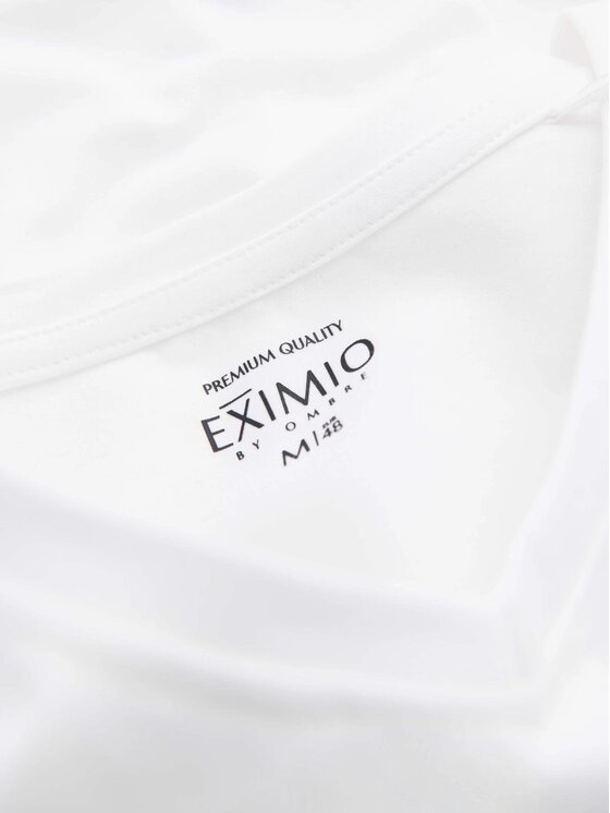 Ombre Ombre Longsleeve OM-LSBC-0123 Biały Slim Fit