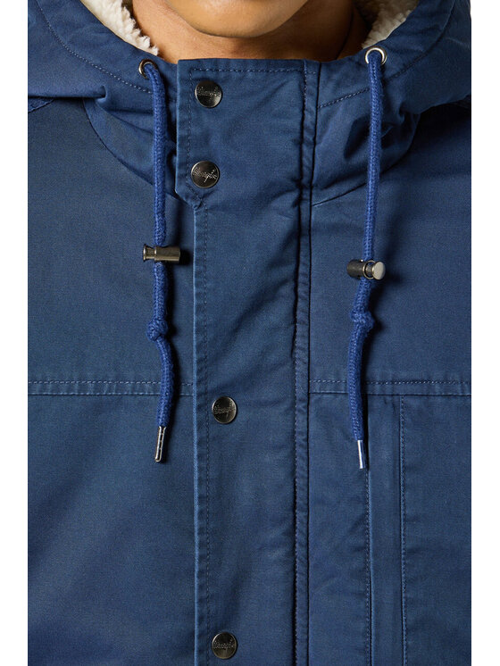 Wrangler Wrangler Kurtka zimowa HEAVY PUFFER Niebieski Regular Fit