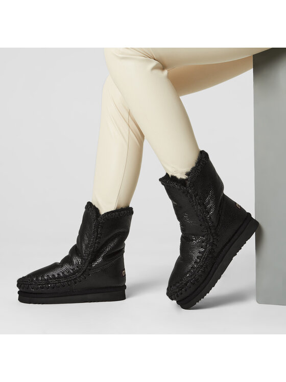 Mou Mou Μπότες Χιονιού Eskimo Boot 24 FW101000B Μαύρο
