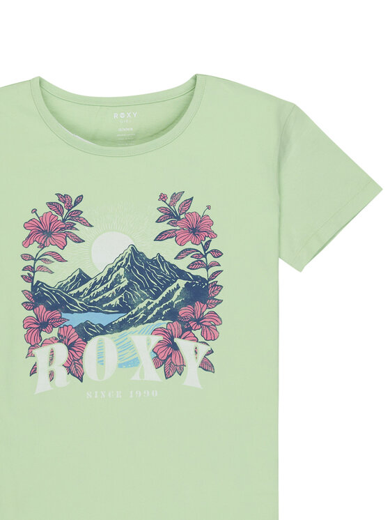 Roxy Roxy Футболка Lily Vintage ERGZT04140 Зелений Regular Fit