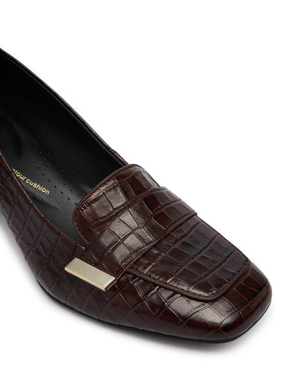Clarks Clarks Czółenka Fernie Edge 26327185 Brązowy ciemny