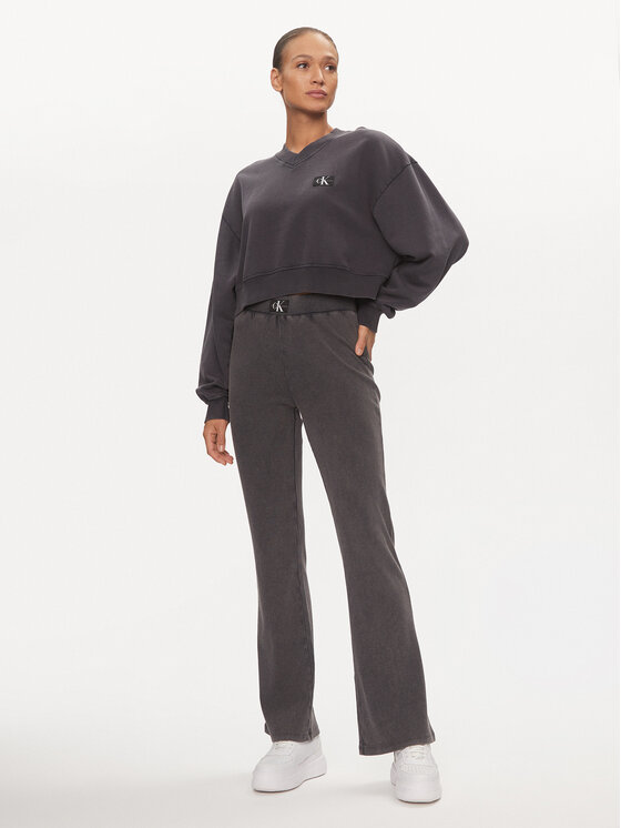 Calvin Klein Jeans Calvin Klein Jeans Majica dugih rukava J20J223079 Siva Relaxed Fit