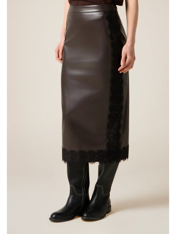 Oltre Oltre Gonna maxi 1027R001586N0Z2 Marrone Slim Fit