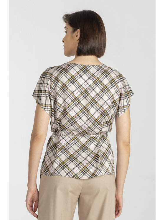Deni Cler Milano Deni Cler Milano Bluzka W-DC-1267-E5-E6-14-1 Beżowy Regular Fit