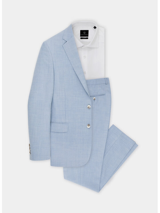 Pako Lorente Pako Lorente Spodnie garniturowe P22SP-6G-004 Błękitny Slim Fit