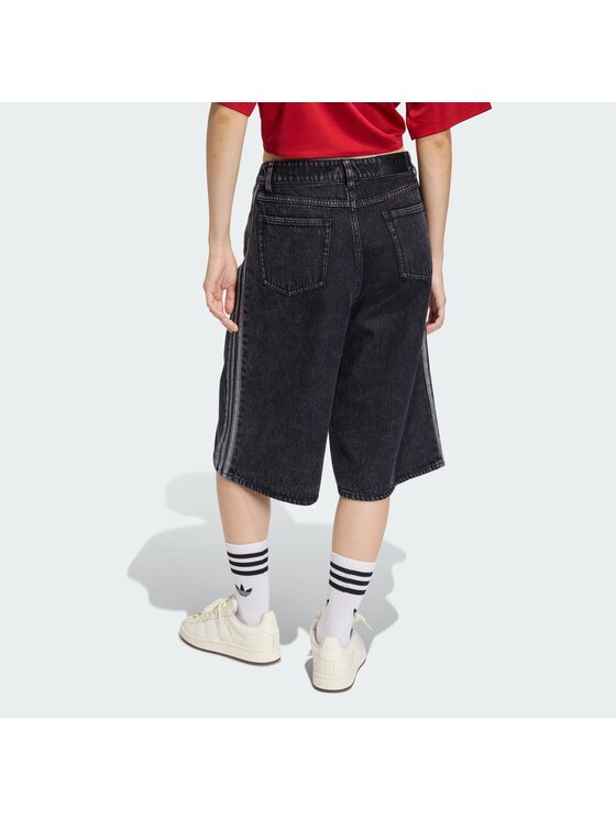 adidas adidas Джинсові шорти Firebird Jorts KD2916 Чорний Oversize