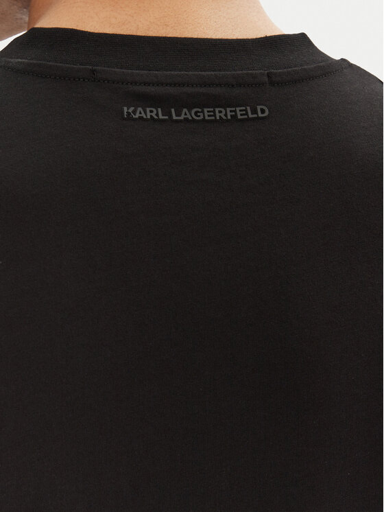 KARL LAGERFELD KARL LAGERFELD Marškinėliai 755021 552224 Juoda Regular Fit