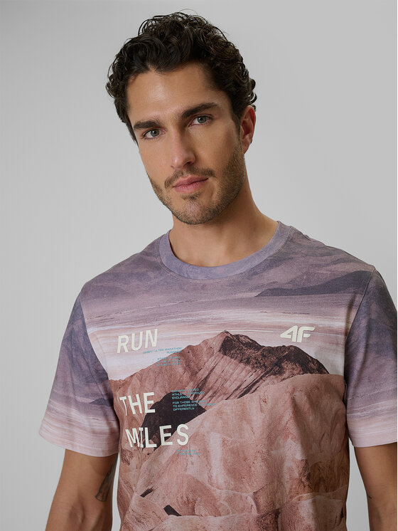4F 4F T-Shirt LIMITLESS DESERT Beżowy Regular Fit