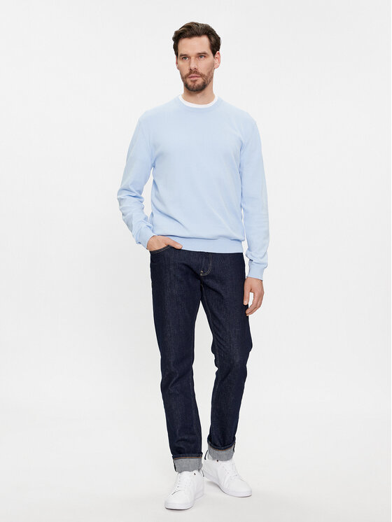 United Colors Of Benetton United Colors Of Benetton Pulover 1098U1I76 Albastru celest Regular Fit