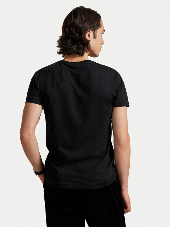 Polo Ralph Lauren Polo Ralph Lauren T-Shirt 710P00094001 Μαύρο Custom Slim Fit