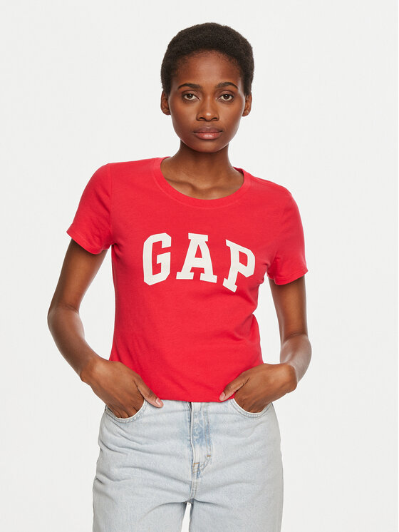 Gap Majica 417797-01 Rdeča Regular Fit