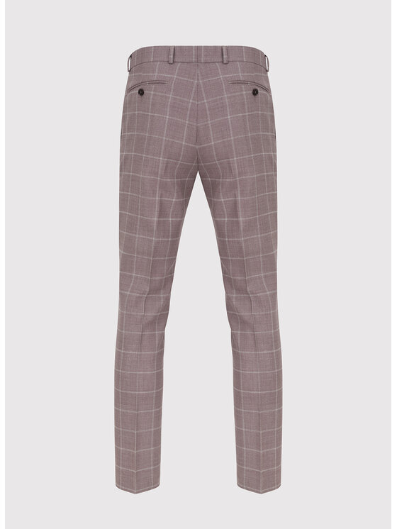 Pako Lorente Pako Lorente Spodnie garniturowe P22SP-6G-019 Różowy Slim Fit