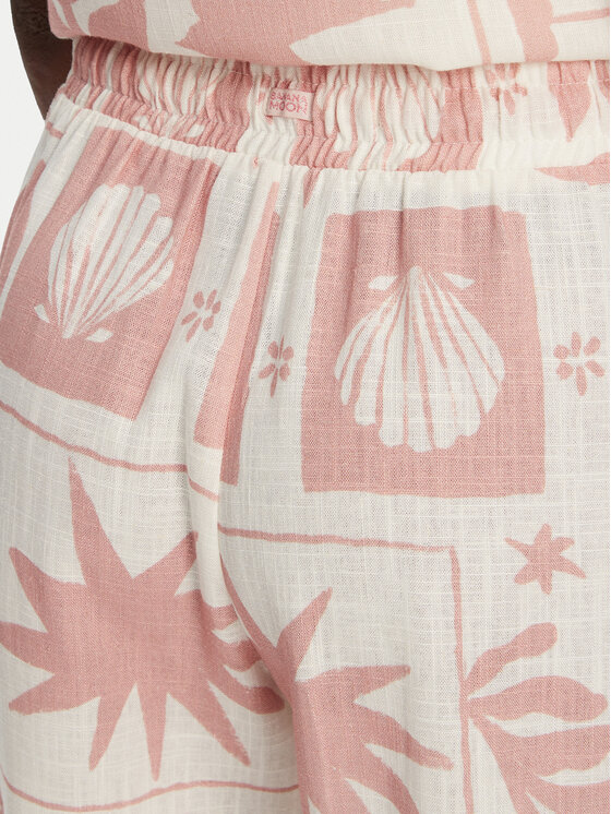 Banana Moon Banana Moon Pantaloncini di tessuto William Floreal MHW03 Rosa Loose Fit