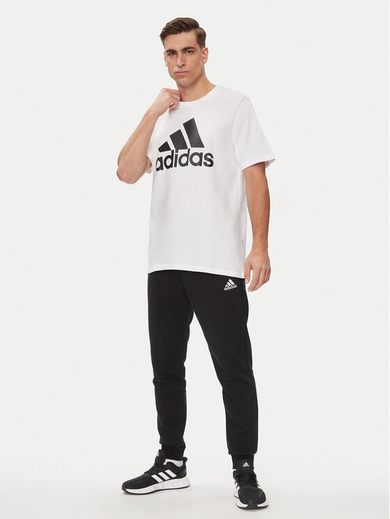 adidas adidas Tričko Essentials Single Jersey Big Logo T-Shirt IC9349 Biela Regular Fit