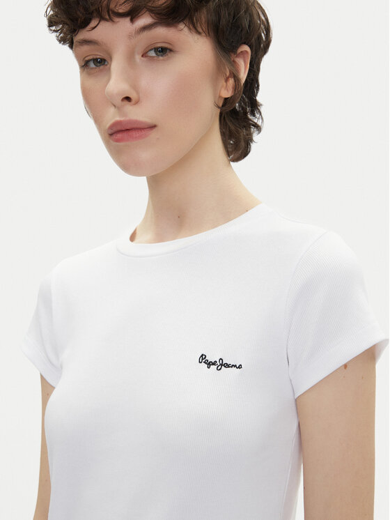 Pepe Jeans Pepe Jeans T-Shirt PL506037 Biały Regular Fit