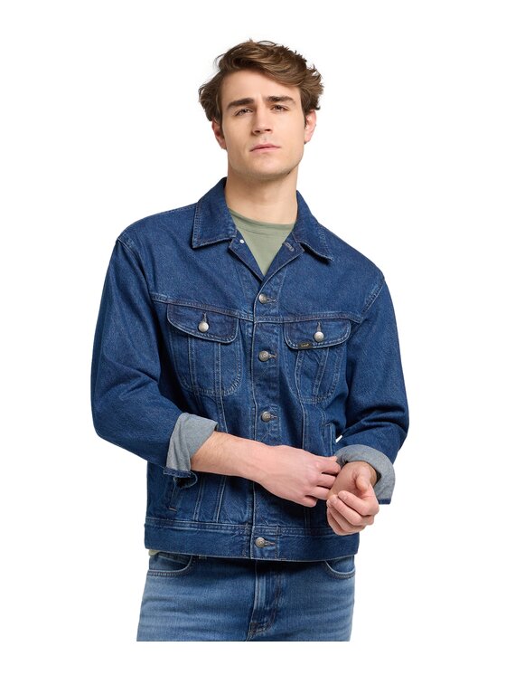 Lee Lee Kurtka jeansowa 112371312 Niebieski Relaxed Fit