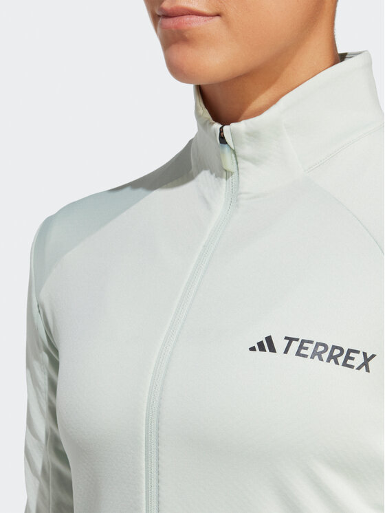 adidas adidas Felpa di pile Terrex Multi Full-Zip Fleece Jacket HN5464 Verde Slim Fit